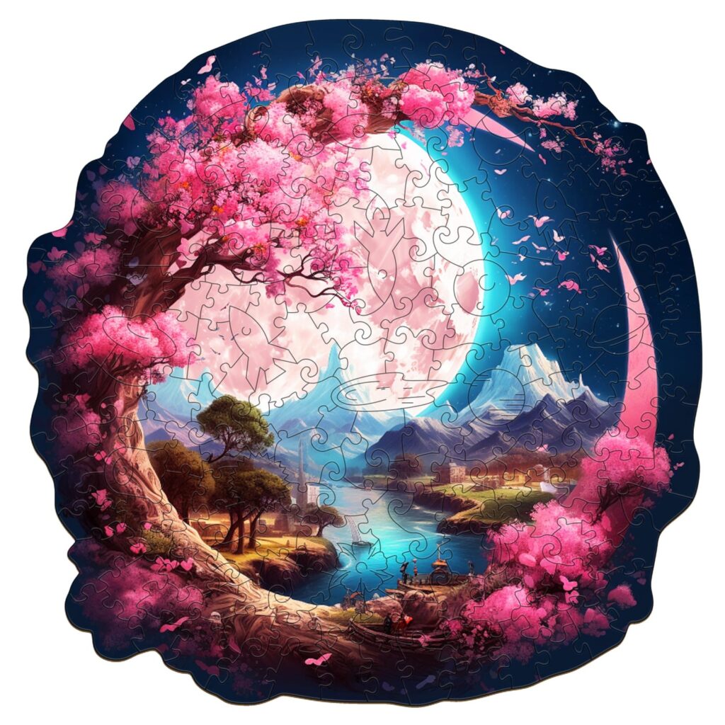 Wooden Jigsaw Puzzle – Beautiful Moon Island