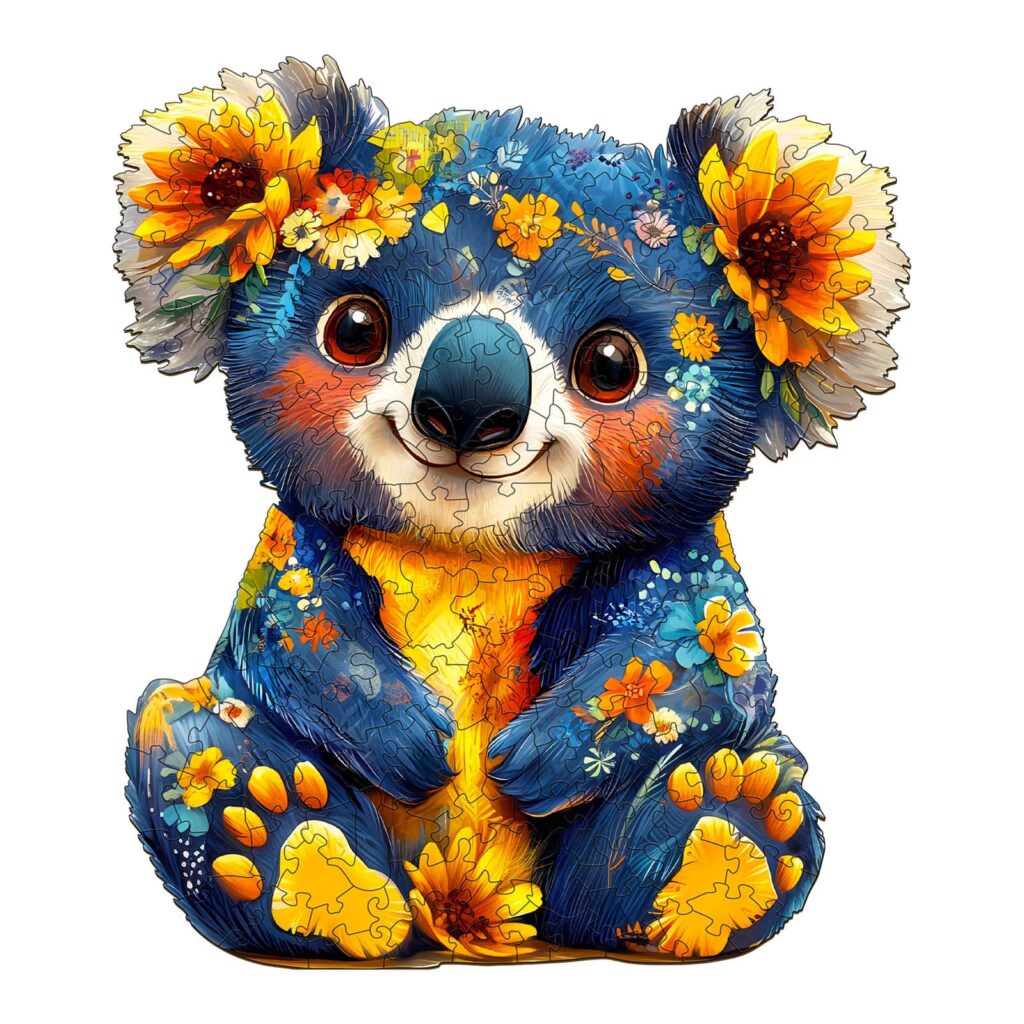 Wooden Jigsaw Puzzle – Colorful Koala