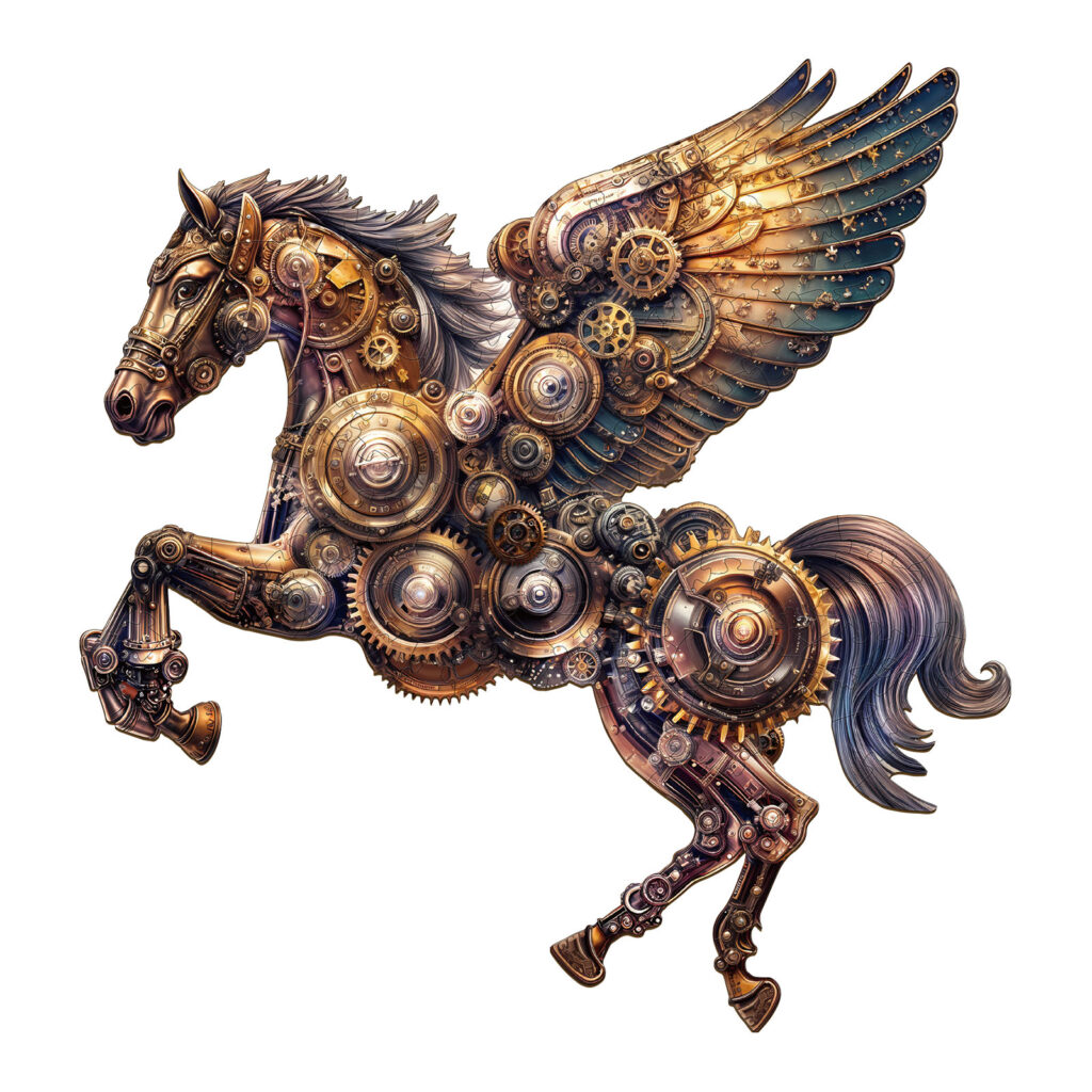 Wooden Jigsaw Puzzle – Mechanical Pegasus