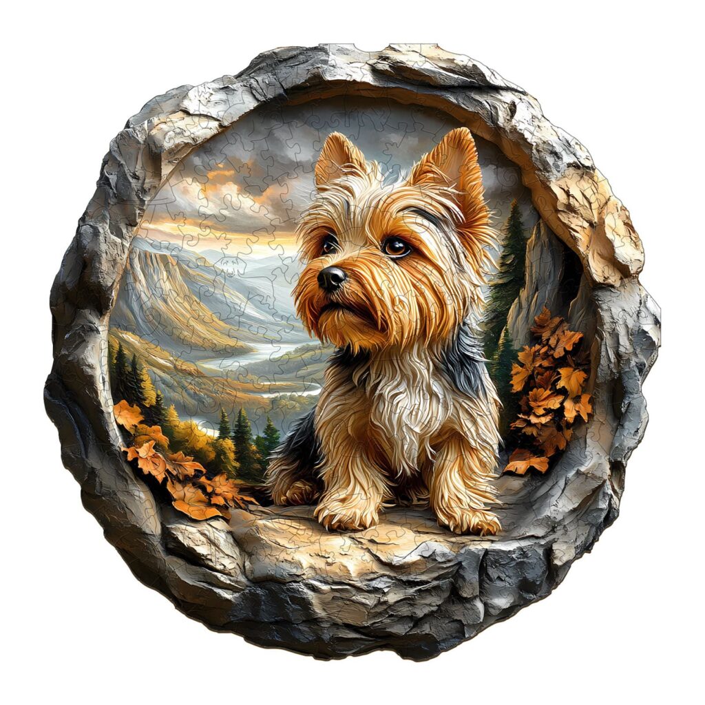 Wooden Jigsaw Puzzle – Yorkshire Terrier in Nature